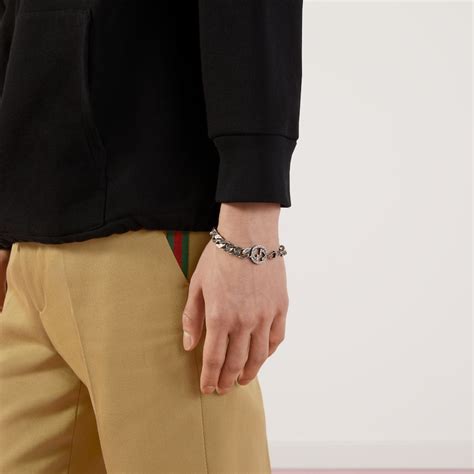 gucci g chain bracelet|gucci interlocking silver bracelet.